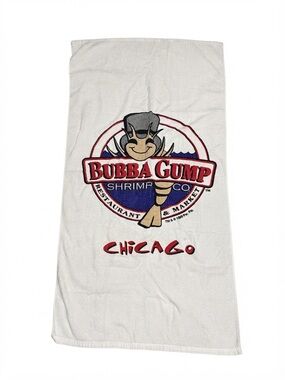 Vintage 1998 Bubba Gump Shrimp Co Chicago Beach Towel